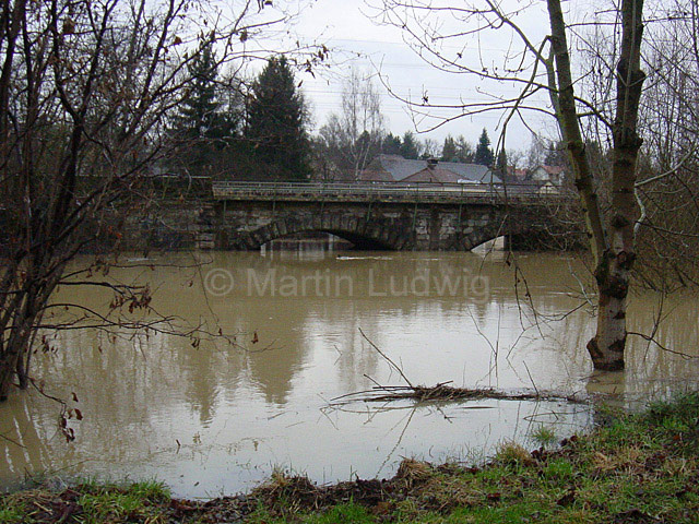 Hochwasser an der Bahnunterführung