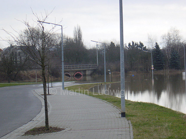 Hochwasser an der Bahnunterführung