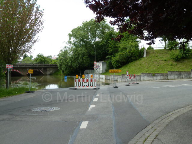 Hochwasser an der Bahnunterführung