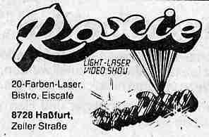 Logo der ehemaligen Discothek Roxie in Haßfurt
