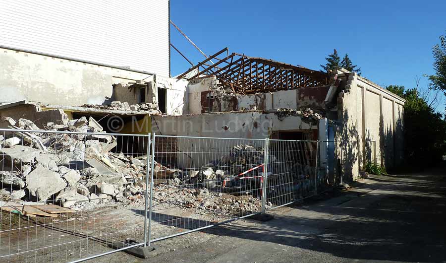Das ehemalige CC Kino in der Amtskellergasse in Haßfurt beim Abriss